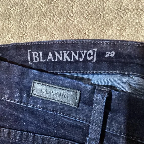 BLANKNYC Dark Wash Jeans, size 29, skinny ankle, 29”L, 8”rise, 5 pocket design - Picture 9 of 10